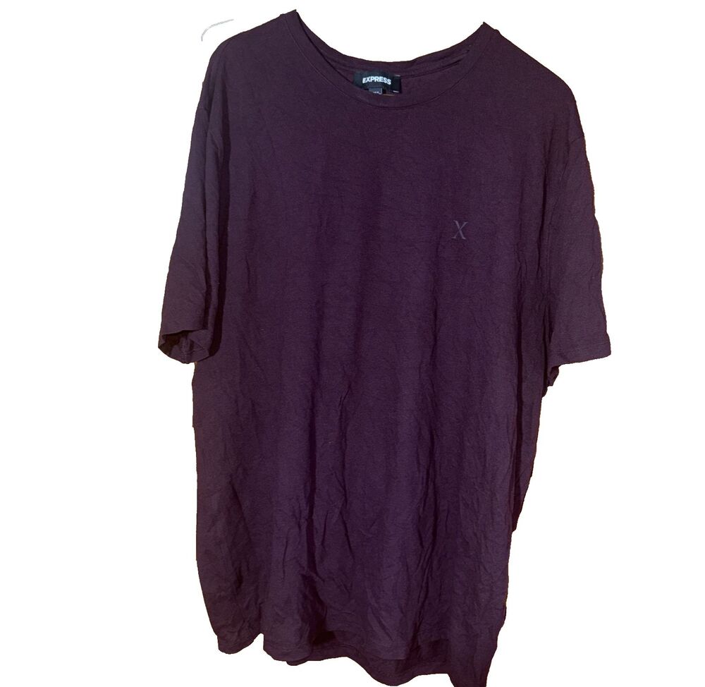Men’s Express Logo Dark Burgundy T-shirt Sz XL NWOT